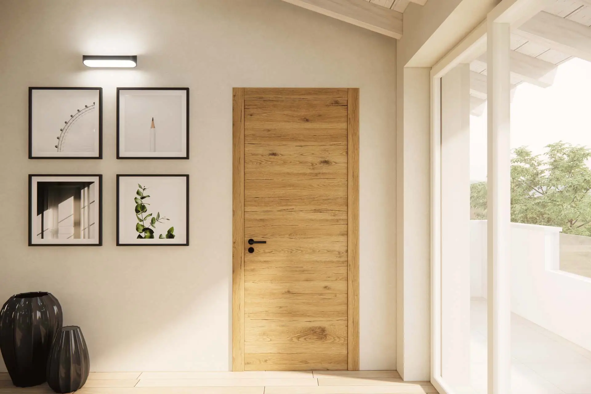Barcellona Rovere Nodi Effetto Natural Stipite Planare